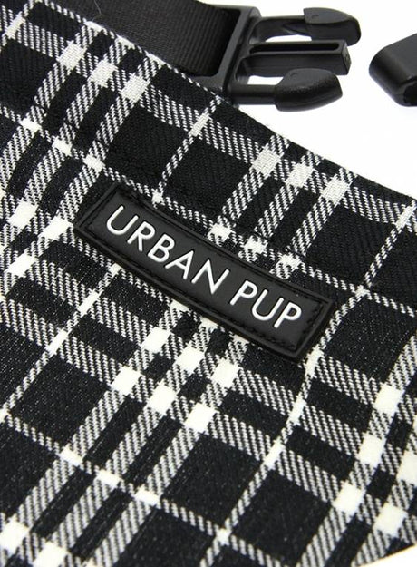 Urban Pup Black & White Tartan Bandana Hondenkleding > bandana Small