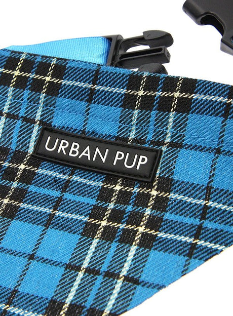 Urban Pup Blue Tartan Bandana Hondenkleding > bandana Small