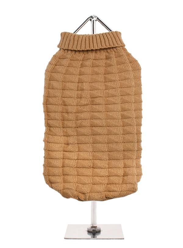 Urban Pup Brown Waffle Textured Knitted Sweater - Premium Hondenkleding > Hondentrui from Urban Pup - Just €24.99! Shop now at Frenkiezdogshop