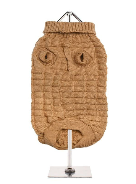 Urban Pup Brown Waffle Textured Knitted Sweater - Premium Hondenkleding > Hondentrui from Urban Pup - Just €24.99! Shop now at Frenkiezdogshop