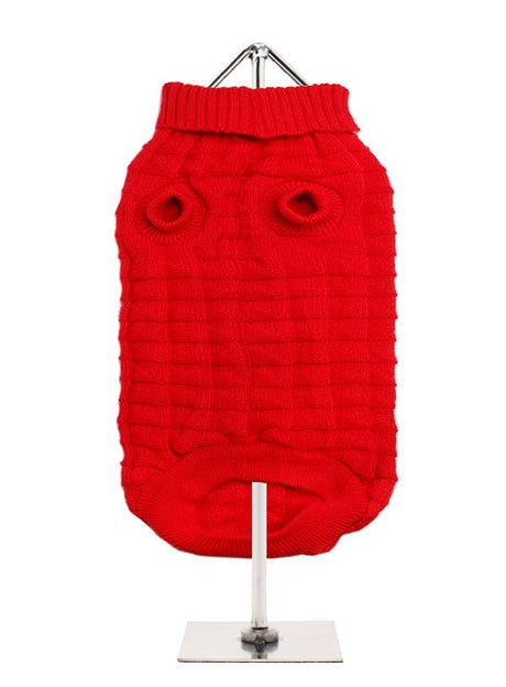 Urban Pup Red Waffle Textured Knitted Sweater - Premium Hondenkleding > Hondentrui from Urban Pup - Just €24.99! Shop now at Frenkiezdogshop