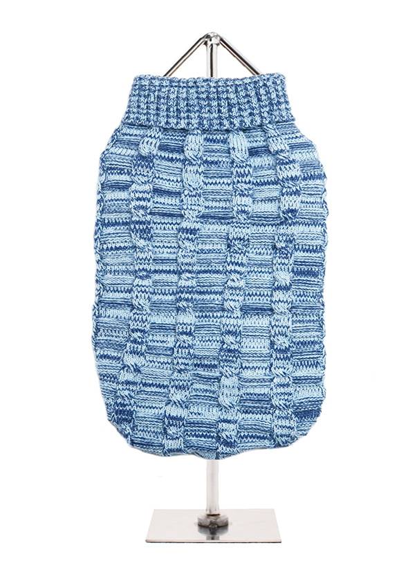 Urban Pup Blue Waffle Textured Knitted Sweater - Premium Hondenkleding > Hondentrui from Urban Pup - Just €24.99! Shop now at Frenkiezdogshop