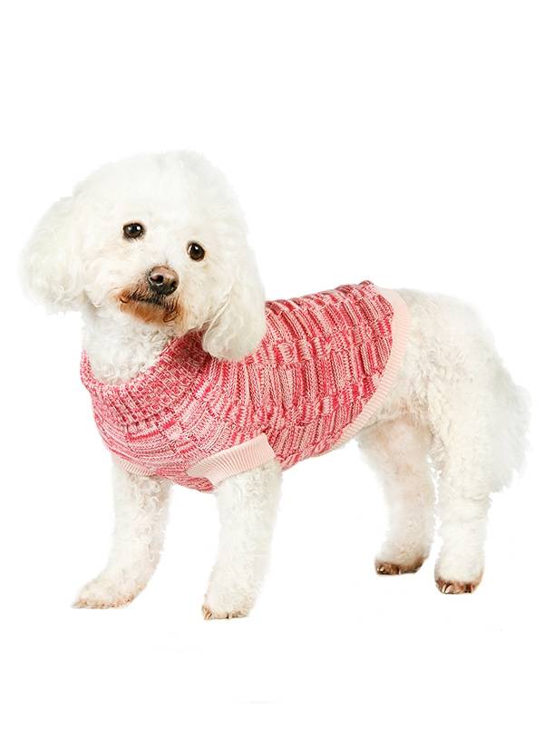 Urban Pup Pink Waffle Textured Knitted Sweater - Premium Hondenkleding > Hondentrui from Urban Pup - Just €24.99! Shop now at Frenkiezdogshop