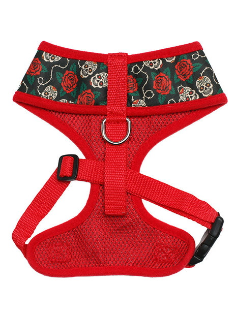 Urban Pup Skulls & Roses Harness - Premium hondentuig > honden harnas from Urban Pup - Just €23.99! Shop now at Frenkiezdogshop