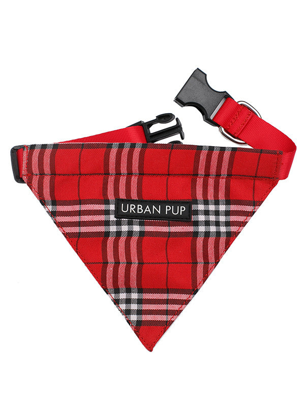 Urban Pup Red Checked Tartan Bandana - Premium Hondenkleding > bandana from Urban Pup - Just €14.99! Shop now at Frenkiezdogshop