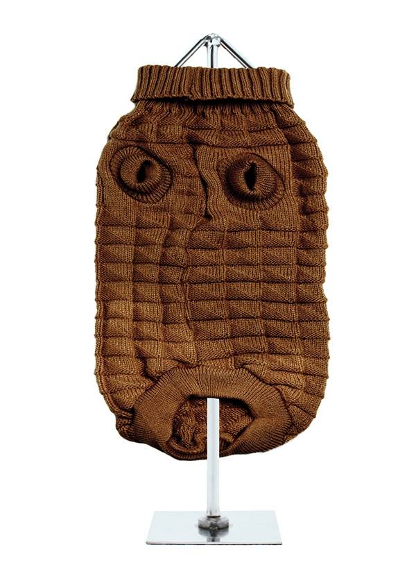 Urban Pup Chocolate Brown Waffle Textured Knitted Sweater - Premium Hondenkleding > Hondentrui from Urban Pup - Just €24.99! Shop now at Frenkiezdogshop