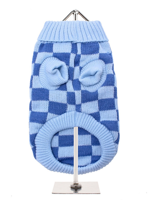 Urban Pup Checkerboard Blue Sweater - Premium Hondenkleding > Hondentrui from Urban Pup - Just €24.99! Shop now at Frenkiezdogshop