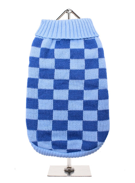 Urban Pup Checkerboard Blue Sweater - Premium Hondenkleding > Hondentrui from Urban Pup - Just €24.99! Shop now at Frenkiezdogshop