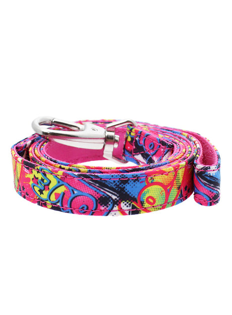 Urban Pup Pink Graffiti Fabric Lead - Premium hondenriem > hondenlijn from Urban Pup - Just €12.99! Shop now at Frenkiezdogshop