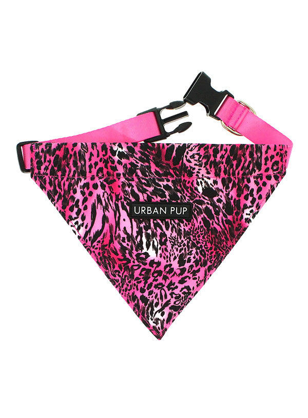 Rosafarbenes Bandana mit Leopardenmuster von Urban Pup