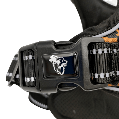 Frenkiez reflective Y tuig no pull dogharness Dark Leopard hondentuig > honden harnas > Y tuigen X - Small