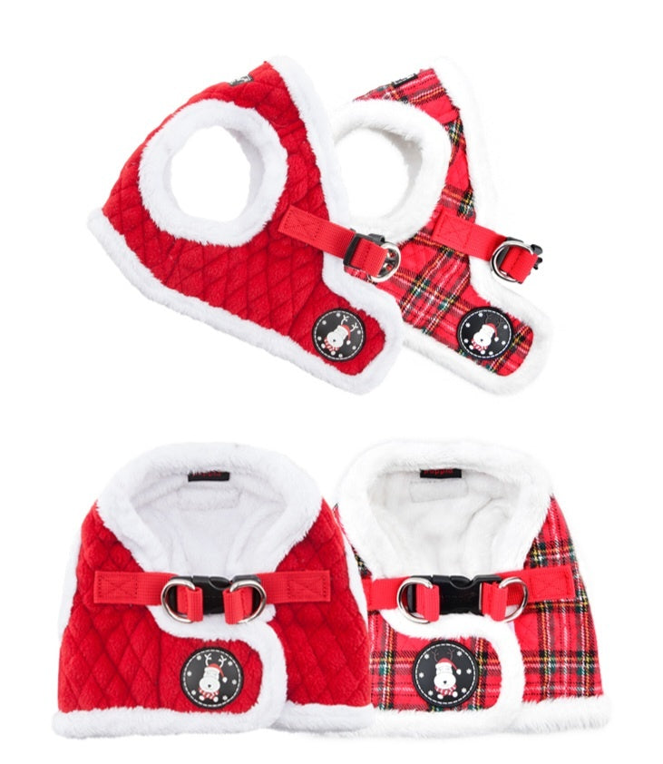 Puppia Vest Harness model B Blitzen Checkered Red - Premium hondentuig > honden harnas from Puppia - Just €29.99! Shop now at Frenkiezdogshop