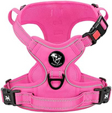 Frenkiez Y tuig dogharness reflective Pink ( matching straps ) - Premium Frenkiez from Frenkiez - Just €34.99! Shop now at Frenkiezdogshop