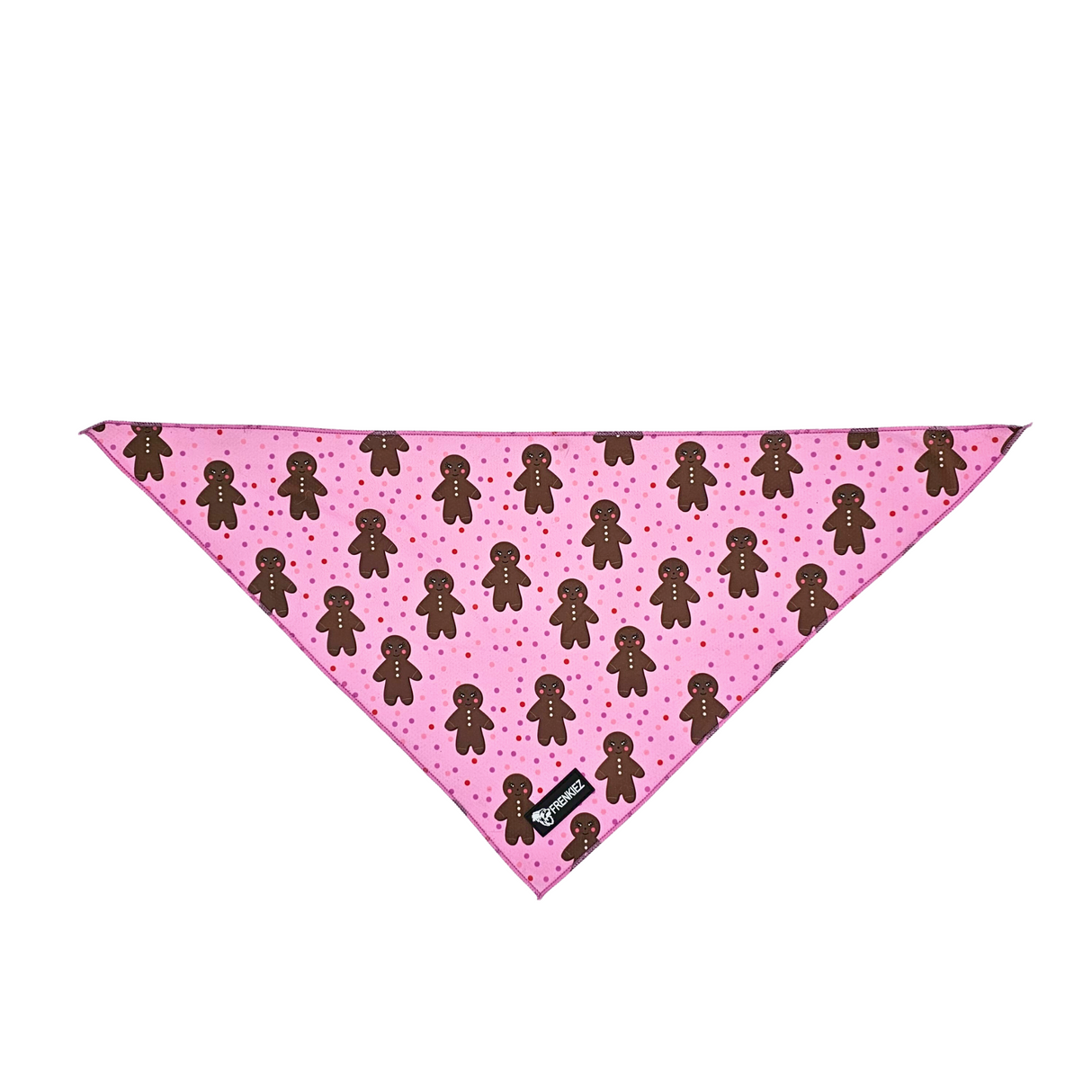 Frenkiez Christmas Bandana Pink Gingerbread Man - Premium Hondenkleding > bandana from Frenkiez - Just €9.99! Shop now at Frenkiezdogshop