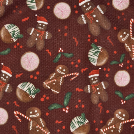 Frenkiez Christmas Bandana Brown Gingerbread Man Hondenkleding > bandana Small