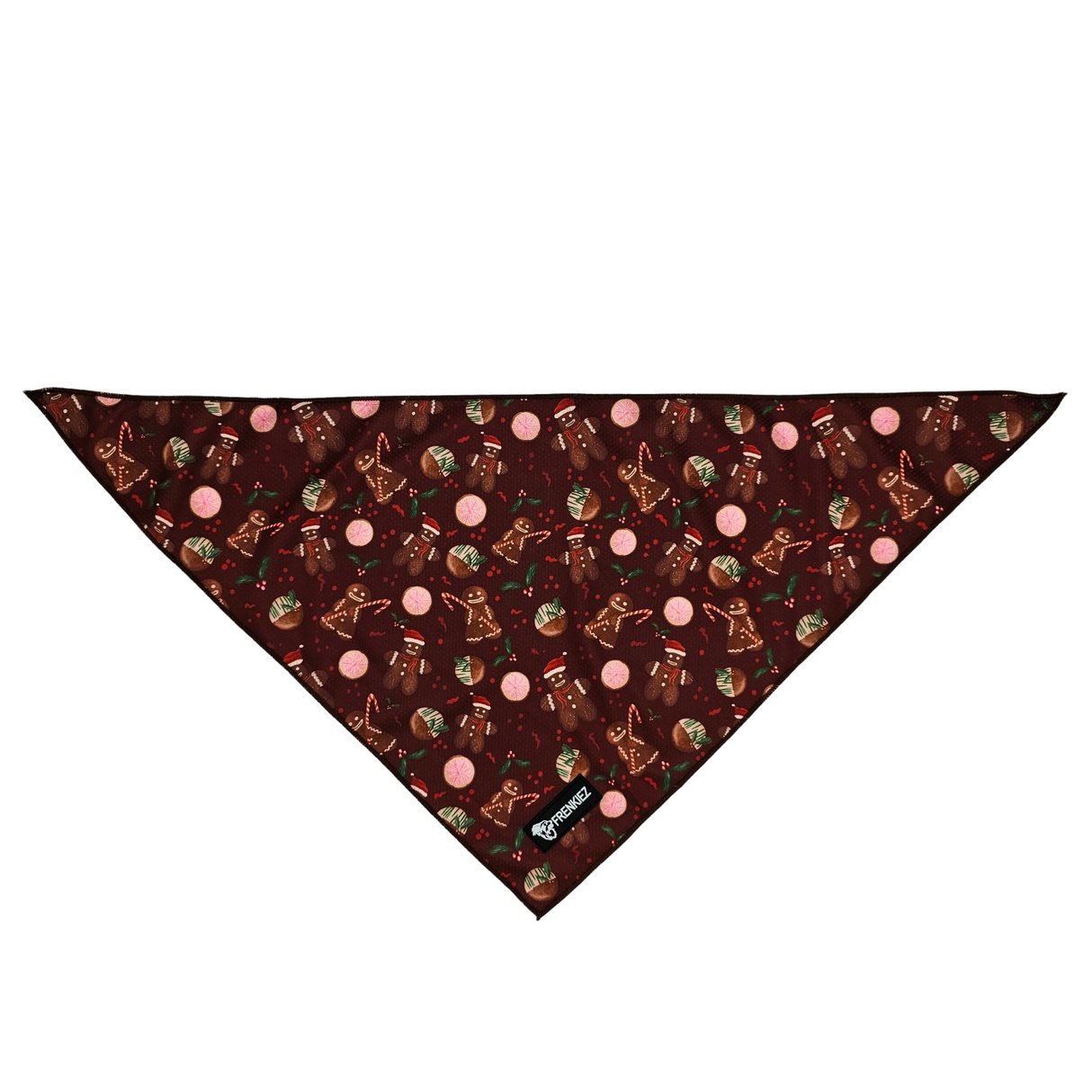 Frenkiez Christmas Bandana Brown Gingerbread Man - Premium Hondenkleding > bandana from Frenkiez - Just €9.99! Shop now at Frenkiezdogshop