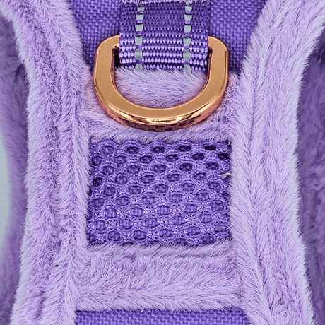 Frenkiez Teddy reflective Y tuig no pull dogharness Luxury Lila hondentuig > honden harnas > Y tuigen X - Small