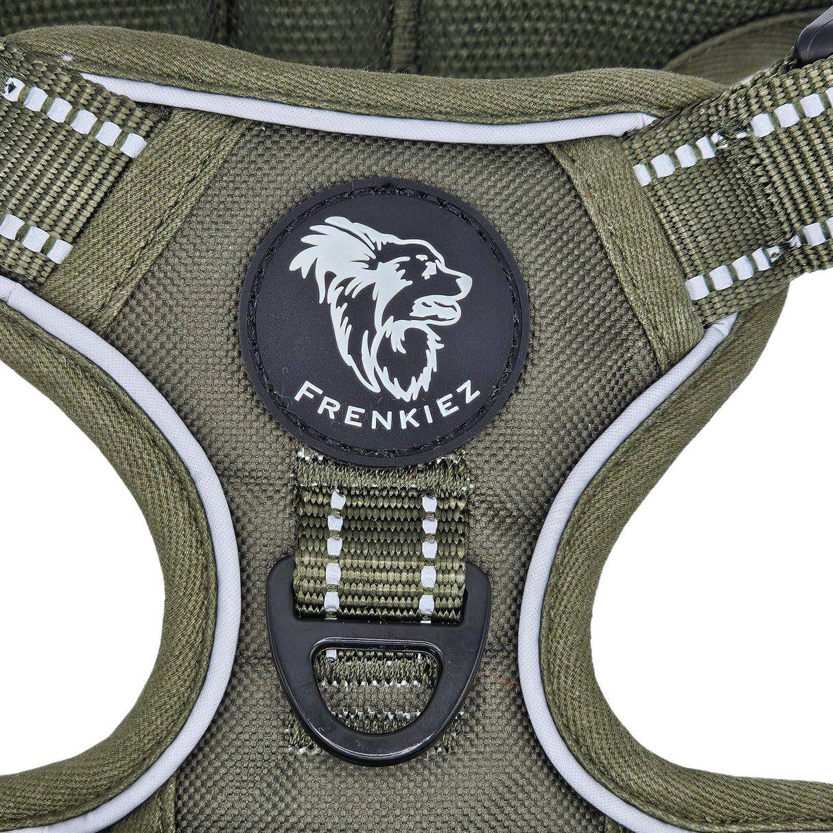 Frenkiez reflective Y tuig no pull dogharness New Army Green - Premium hondentuig > honden harnas from Frenkiez - Just €39.99! Shop now at Frenkiezdogshop