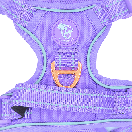 Frenkiez reflective Y tuig no pull dogharness Luxury Lila hondentuig > honden harnas > Y tuigen X - Small