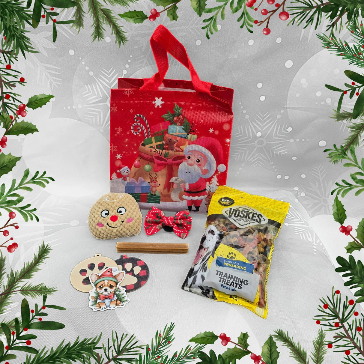 Frenkiez Christmas Giftbox Small NEW Red edition - Premium Hondencadeau > Kerstcadeau from Frenkiez - Just €12.99! Shop now at Frenkiezdogshop