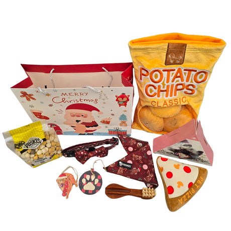 Frenkiez Christmas big Giftbox NEW Brown edition Hondencadeau > Kerstcadeau Small