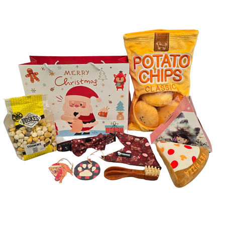 Frenkiez Christmas big Giftbox NEW Brown edition Hondencadeau > Kerstcadeau Small