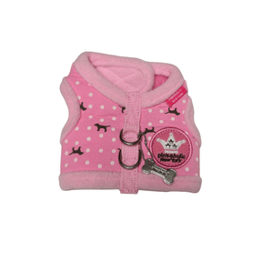 Pinkaholic Princess Pinka Harness Indian Pink tweedekans hondentuig > honden harnas > model B X - Small - Indian Pink