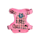 Frenkiez Teddy reflective Y tuig no pull dogharness Pink Plaid