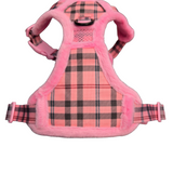 Frenkiez Teddy reflective Y tuig no pull dogharness Pink Plaid