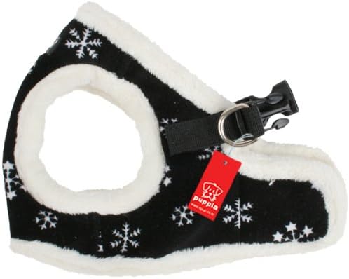 Puppia Vest Harness B Snowflake Black - Premium hondentuig > honden harnas from Puppia - Just €24.99! Shop now at Frenkiezdogshop