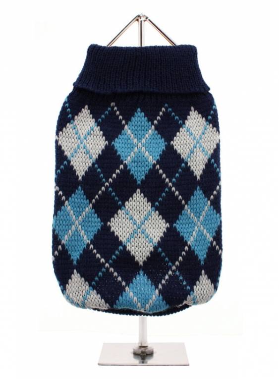 Urban Pup Blue Argyle Sweater - Premium Hondenkleding > Hondentrui from Urban Pup - Just €24.99! Shop now at Frenkiezdogshop