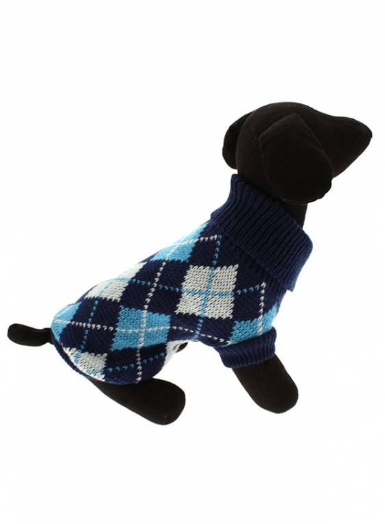 Urban Pup Blue Argyle Sweater - Premium Hondenkleding > Hondentrui from Urban Pup - Just €24.99! Shop now at Frenkiezdogshop