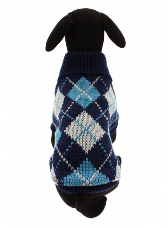 Urban Pup Blue Argyle Sweater - Premium Hondenkleding > Hondentrui from Urban Pup - Just €24.99! Shop now at Frenkiezdogshop