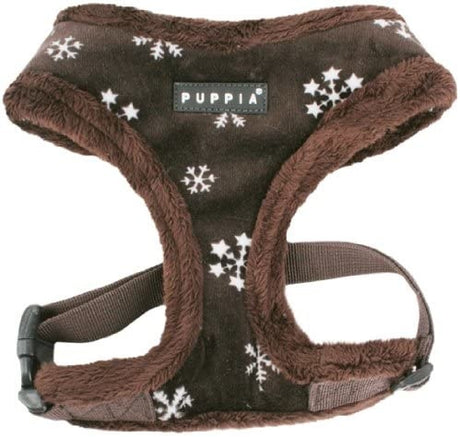 Puppia Snowflake Harness model A brown - Premium hondentuig > honden harnas from Puppia - Just €19.99! Shop now at Frenkiezdogshop