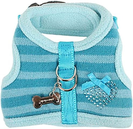 Pinkaholic Bubbly Pinka Harness Sky Blue & Indian Pink hondentuig > honden harnas > model B X - Small - Indian Pink
