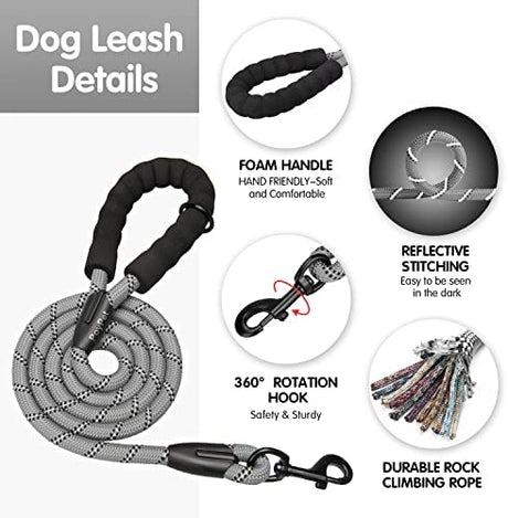 Frenkiez reflective dog leash Grey - Premium hondenriem > hondenlijn from Frenkiez - Just €18.99! Shop now at Frenkiezdogshop