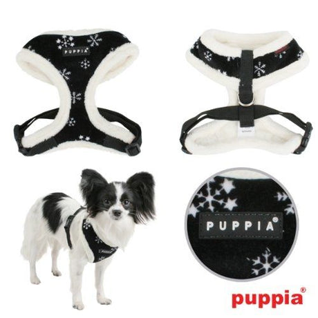 Puppia Snowflake Harness model A black - Premium hondentuig > honden harnas from Puppia - Just €19.99! Shop now at Frenkiezdogshop