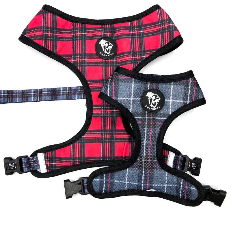 Frenkiez Reversible Harness BarkBerry red - Premium hondentuig > honden harnas from Frenkiez - Just €12.99! Shop now at Frenkiezdogshop