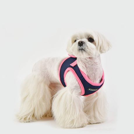 Puppia Soft Vest Harness II model B navy hondentuig > honden harnas > model B Small