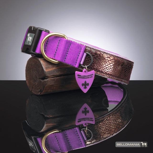 Bellomania purple snake collar halsband ( Tweedekans-product ) - Premium halsband > hondenhalsband from Bellomania - Just €11.99! Shop now at Frenkiezdogshop