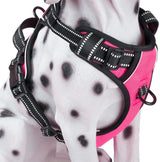 Frenkiez reflective no pull dog harness pink - Premium hondentuig > honden harnas from Frenkiez - Just €19.99! Shop now at Frenkiezdogshop