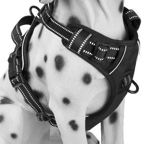 Frenkiez reflective no pull dog harness black - Premium hondentuig > honden harnas from Frenkiez - Just €9.99! Shop now at Frenkiezdogshop