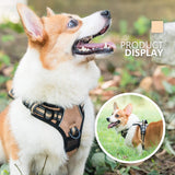 Frenkiez reflective Y tuig no pull dogharness beige - Premium hondentuig > honden harnas from Frenkiez - Just €34.99! Shop now at Frenkiezdogshop