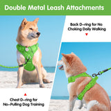 Frenkiez Y tuig dogharness reflective Neon Green ( matching straps ) - Premium hondentuig > honden harnas from Frenkiez - Just €34.99! Shop now at Frenkiezdogshop