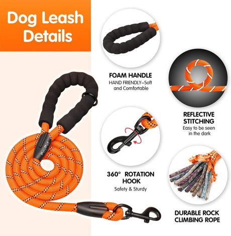 Frenkiez reflective dog leash carseatbelt orange hondenriem > hondenlijn Standaard/One Size