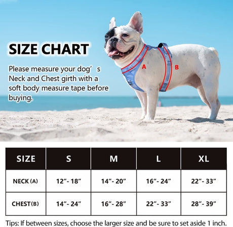 Frenkiez Y tuig dogharness reflective ( matching straps ) Light Blue hondentuig > honden harnas > Y tuigen Small