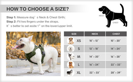 Frenkiez Y tuig dogharness reflective ( matching straps ) Military Green hondentuig > honden harnas > Y tuigen Small