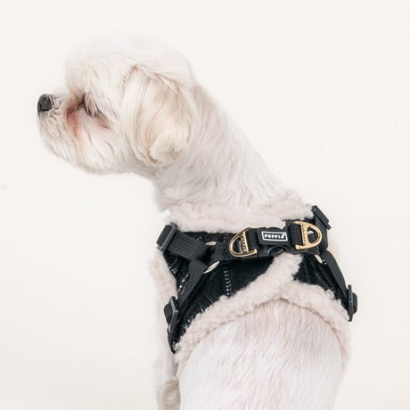 Puppia Winterstride Vest Harness NB Black hondentuig > honden harnas > model B Small