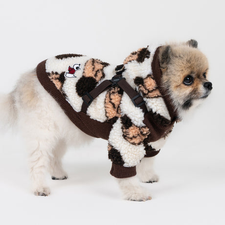 Puppia Kovo Hoody Jacke Harness Braun 
