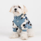 Puppia Max Hoody Jacket Harness Blue- Warm Hondenjasje met Geïntegreerd Tuig